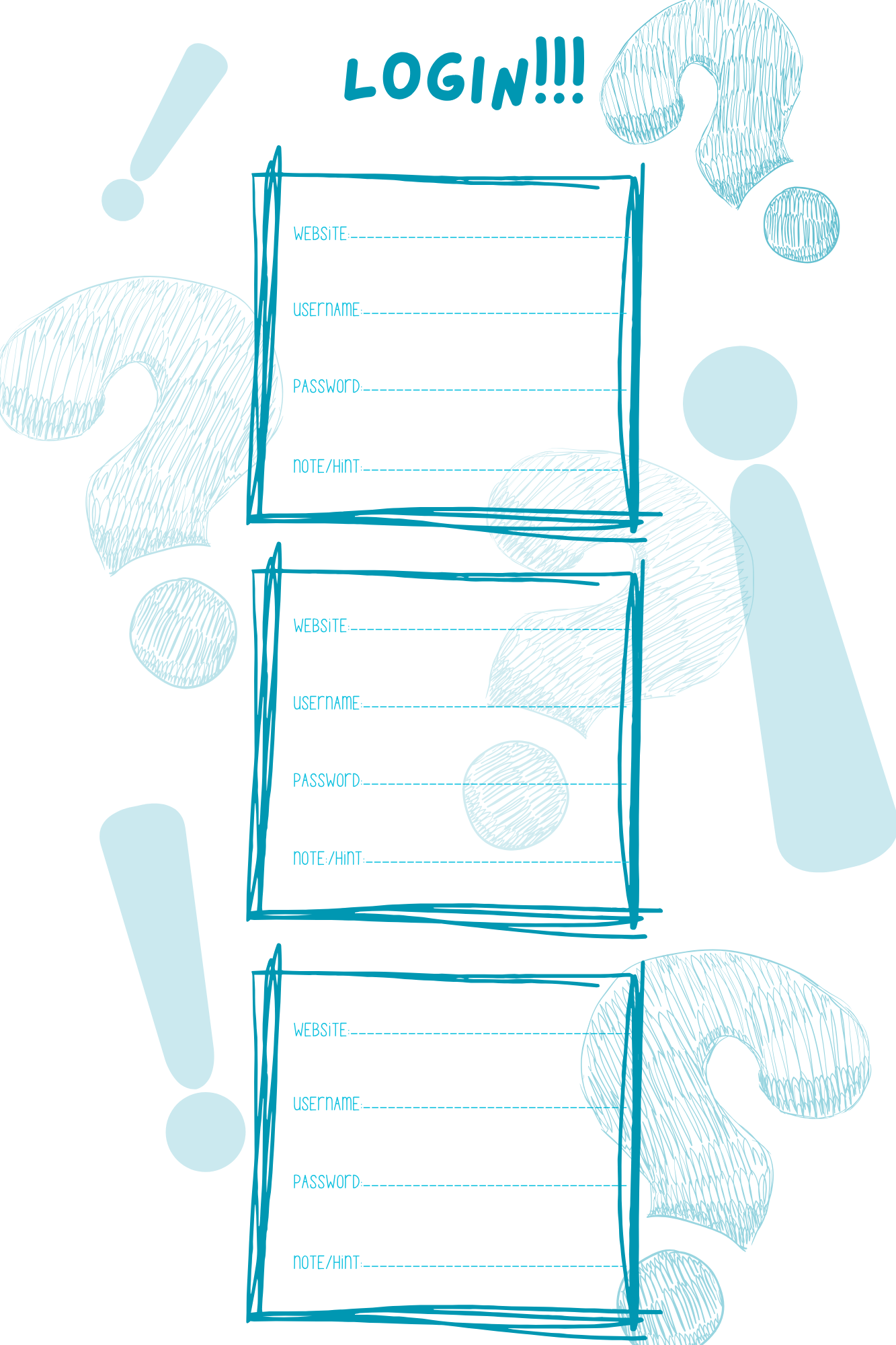 Username and Password Tracker